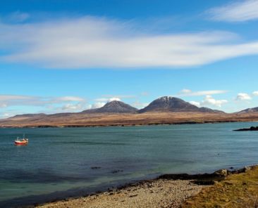 View of the isle of Jura from Islay in early evening