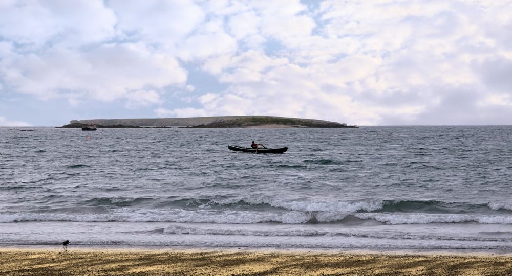 Irish curragh rowing boat