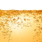 orange summer drink with bubbles